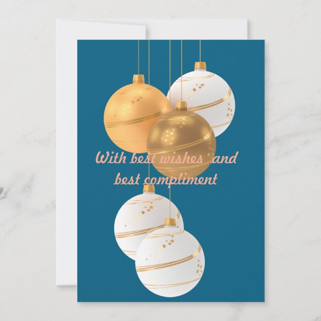 Remerciements Carte de voeux ChristmasThank (Dos)