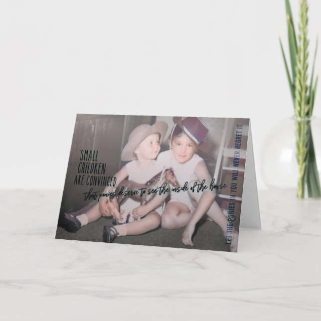 Remerciements Carte de voeux COWGIRLS (Devant)