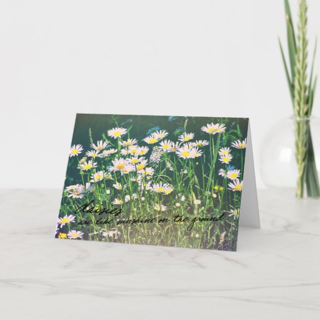 Remerciements Carte de voeux DAISIES (Devant)