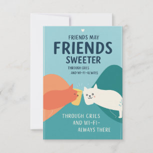 Remerciements Carte de voeux d'amitié - "Les amis font la vie
