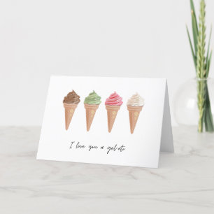 Remerciements Carte de voeux d'amour italien mignonne