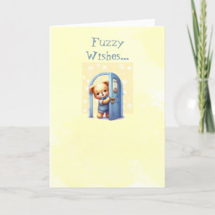 Remerciements Carte de vœux d'anniversaire avec un ours en peluc