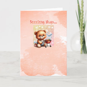 Remerciements Carte de vœux d'anniversaire avec un ours en peluc