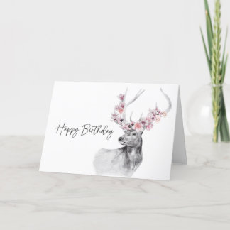 Remerciements Carte de voeux d'anniversaire d'aquarelle