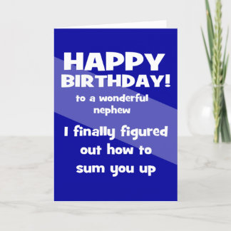 Remerciements carte de voeux d'anniversaire de neveu heureux