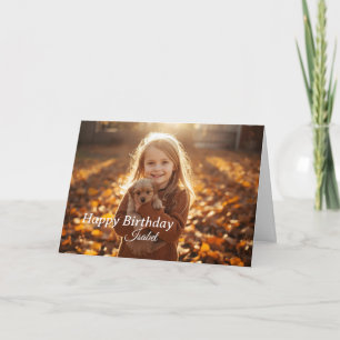 Remerciements Carte de vœux d'anniversaire moderne simple avec p
