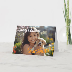 Remerciements Carte de vœux d'anniversaire moderne simple avec p