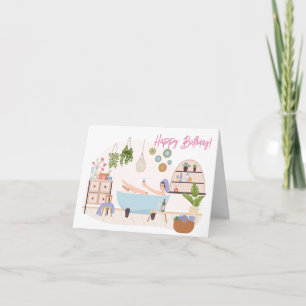 Remerciements Carte de vœux d'anniversaire pour femme avec auto-