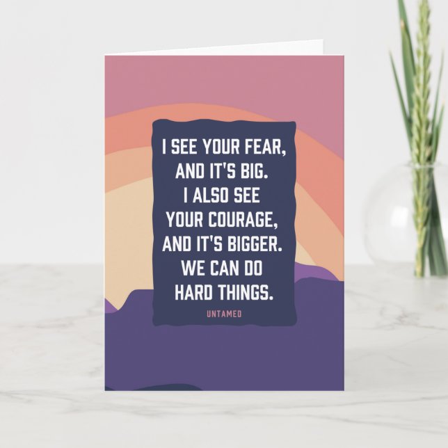 Remerciements Carte de voeux de courage non estampillée (Devant)