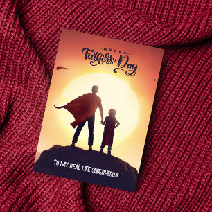 Remerciements Carte de voeux de Fête des pères joyeuse couleur m