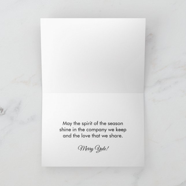 Remerciements Carte de vœux de Joyeux Yule (Intérieur)