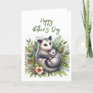 Remerciements Carte de vœux de la fête des mères pour un possum