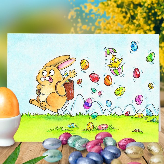 Remerciements Carte de vœux de lapin de Pâques (Créateur téléchargé)