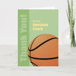 Remerciements Carte de voeux de l'entraîneur de basket-ball Merc