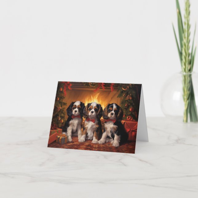 Remerciements Carte de voeux de Noël Cavalier (Devant)