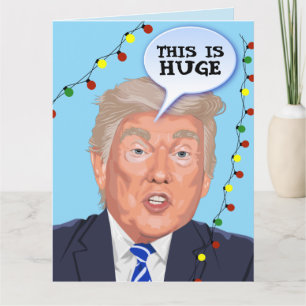 Remerciements Carte de vœux de Noël drôle de Donald Trump 