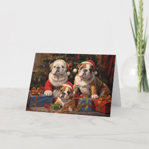 Remerciements Carte de voeux de Noël du Père Noël Bulldogs