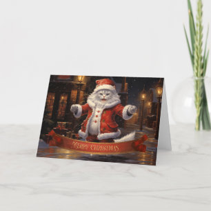 Remerciements Carte de voeux de Noël pour chat Ragdoll