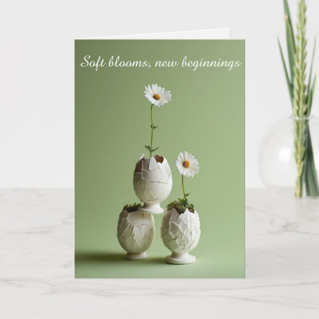 Remerciements Carte de vœux de Pâques Douce Printemps Minimalist (Devant)