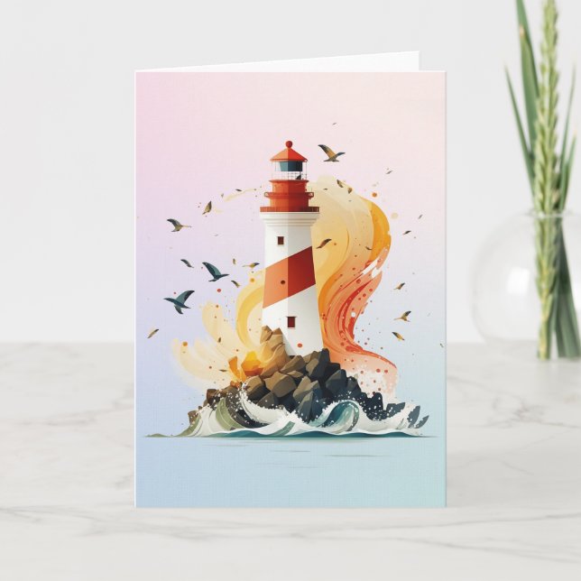 Remerciements Carte de voeux de phare vierge (Devant)