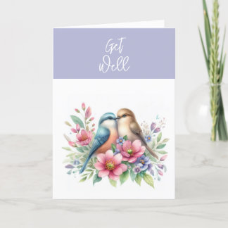 Remerciements Carte de vœux de rétablissement floral botanique a
