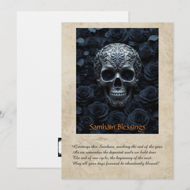 Remerciements Carte de vœux de Samhain (Devant / Derrière)