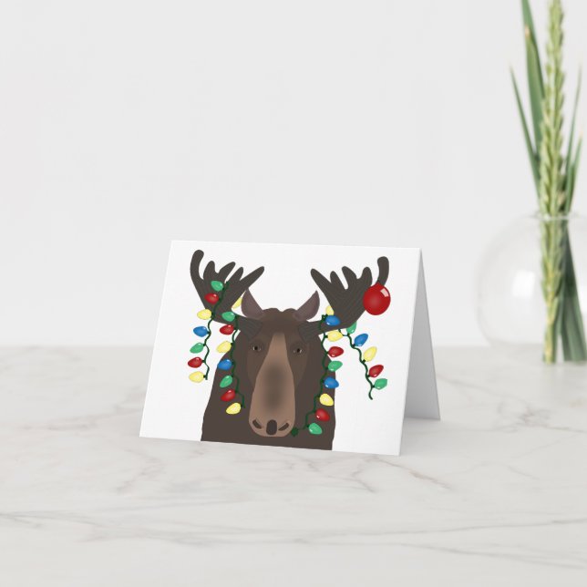 Remerciements Carte de voeux de vacances Moose (Devant)