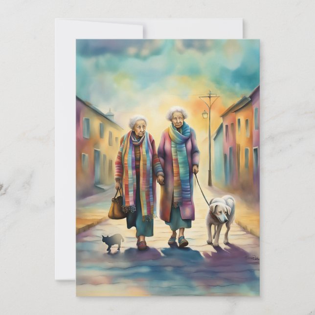 Remerciements Carte de voeux des anciens amis (Devant)