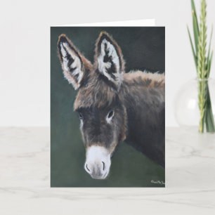 Remerciements Carte de voeux Donkey Animal Art
