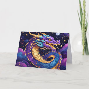 Remerciements carte de vœux dragon céleste