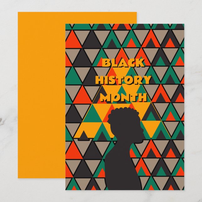 Remerciements Carte de voeux du mois de l'histoire noire (Devant / Derrière)