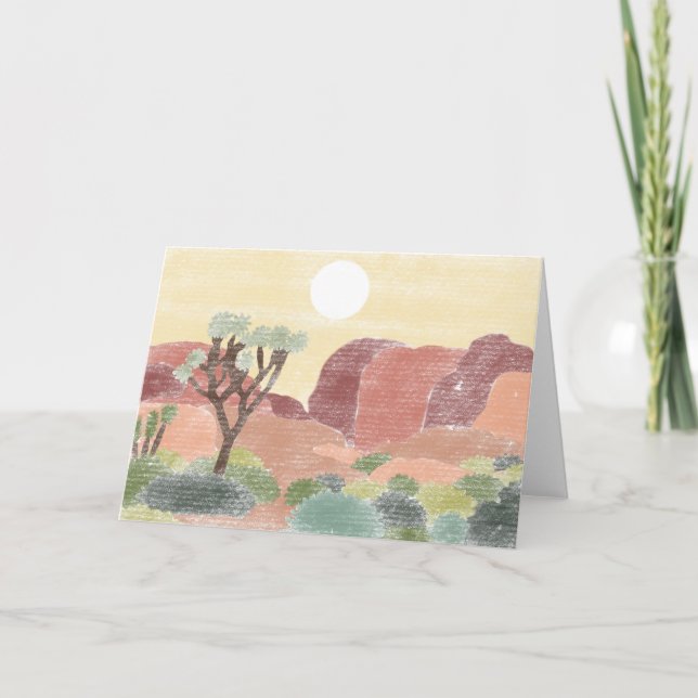 Remerciements Carte de voeux du parc national Joshua Tree tirée  (Devant)