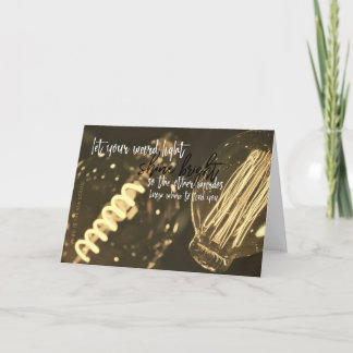 Remerciements Carte de voeux EDISON BULBS