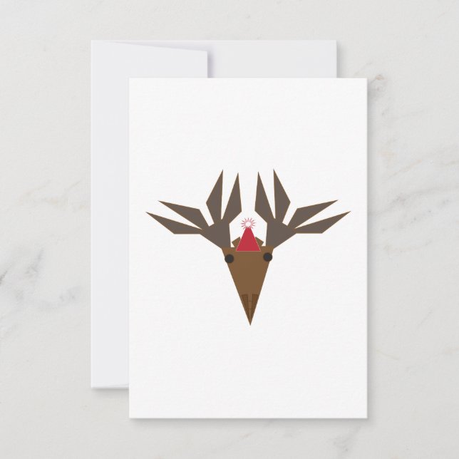 Remerciements carte de vœux - élan de Noël  (Devant)