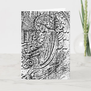 Remerciements Carte de voeux élégante Angel Engraving