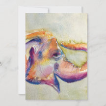 Carte de voeux Elephant Watercolor