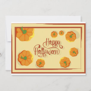 Remerciements Carte de voeux encadrée Happy Halloween typographi