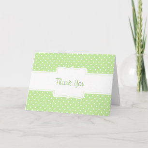 Remerciements Carte de voeux faite sur commande verte et blanche