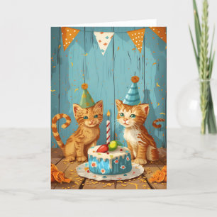 Remerciements Carte de voeux Festive Kitten Party