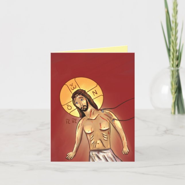 Remerciements Carte de vœux fixe du Christ (Devant)