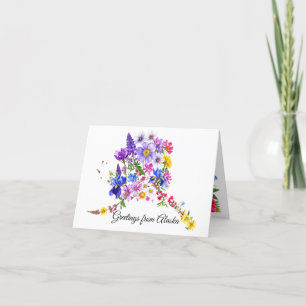Remerciements Carte de voeux Fleur sauvage de l'Alaska