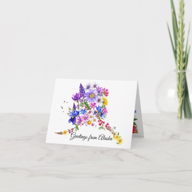 Remerciements Carte de voeux Fleur sauvage de l'Alaska (Devant)