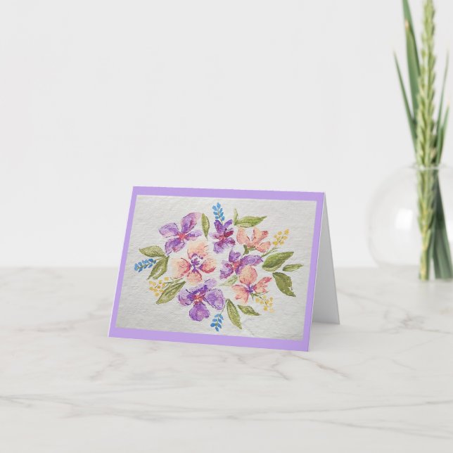 Remerciements Carte de vœux Fleurs de prairie (Devant)