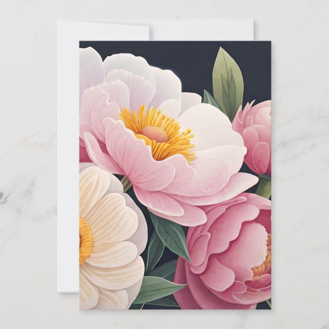 Remerciements Carte de voeux florale (Devant)