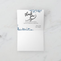 Carte de vœux florale bleue élégante