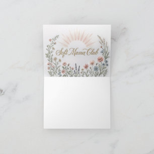 Remerciements Carte de vœux florale Soft Mama Club