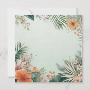 Remerciements Carte de vœux florale tropicale