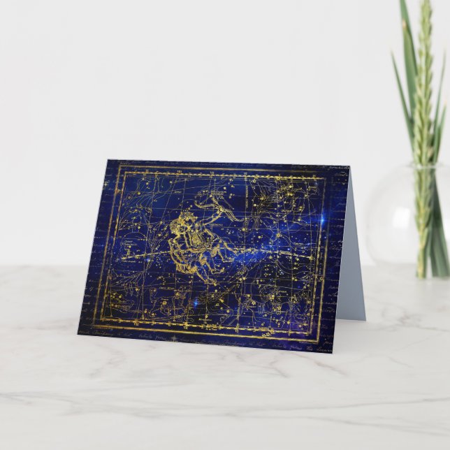 Remerciements carte de voeux gemini constellation (Devant)
