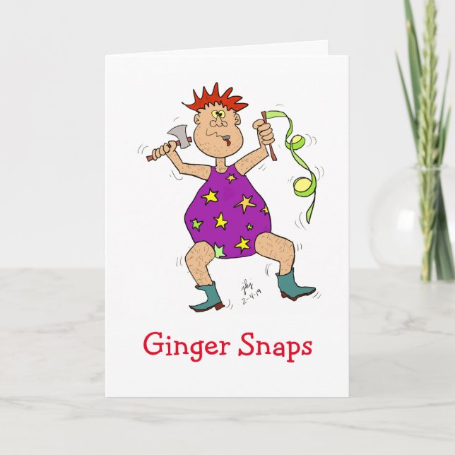 Remerciements Carte de voeux Ginger Snap (Devant)