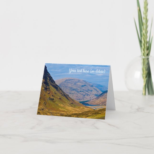 Remerciements Carte de vœux Glen Coe, Écosse (Devant)
